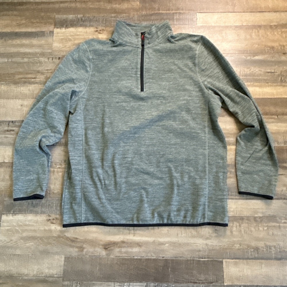 Avalanche Men's Quarter Zip Top Pullover Sz Large Performance Green Soft